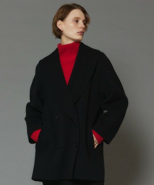 セール】 リバーショールカラーミドル丈コート （ダッフルコート
