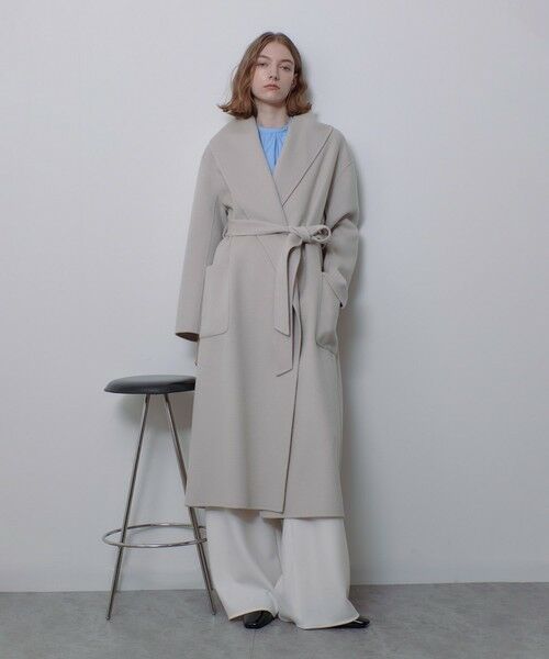 セール】 カシミヤ混リバービックショールコート （トレンチコート