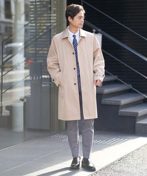 セール】 【ON/OFF兼用】ステンカラーコート （トレンチコート