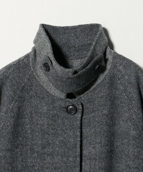 セール】 リバー ステンカラー ロングコート/ヘリンボーン （その他