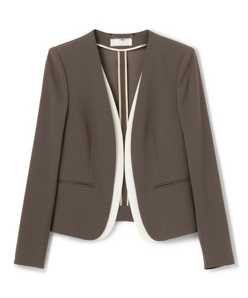 L-size】CINDY / ダブルカラージャケット （ノーカラージャケット