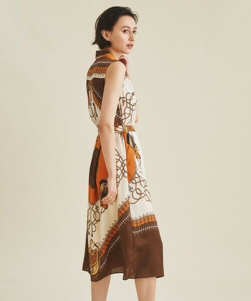 セール】 ツイルスカーフシャツドレス （ミニ丈・ひざ丈ワンピース