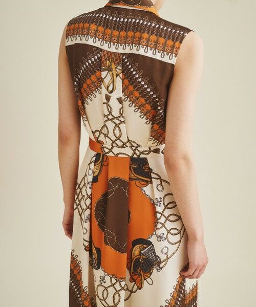 セール】 ツイルスカーフシャツドレス （ミニ丈・ひざ丈ワンピース