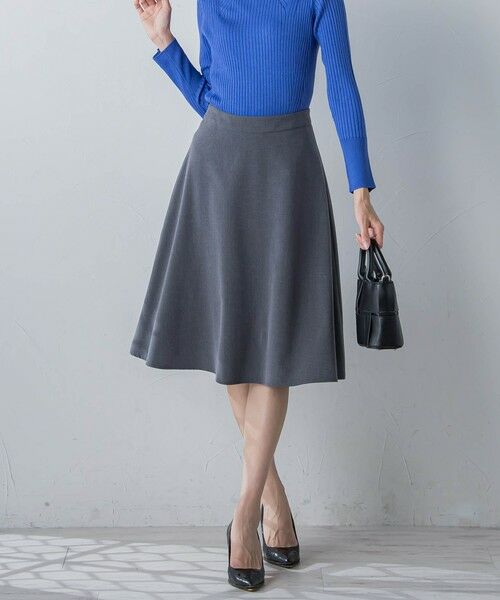 セール】 撥水加工 美シルエットフレアスカート≪洗濯機で洗える