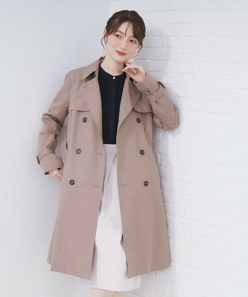 トレンチコート【洗濯機OK/撥水/花粉対応】《XS～3L》 （トレンチ
