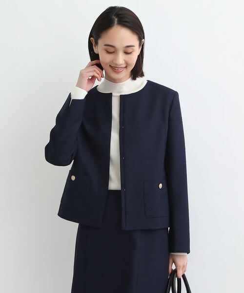 セール】 【定番スーツ／洗える】スラブツィードジャケット