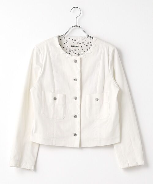 セール】 デニムノーカラージャケット （Gジャン・デニムジャケット