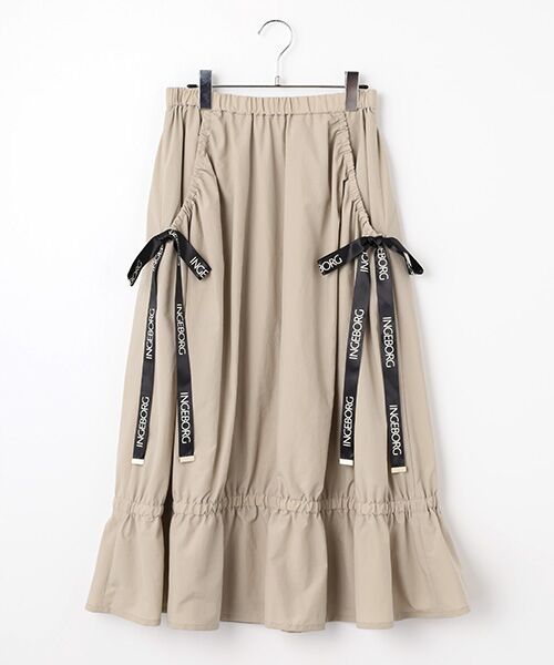 セール】 リボンアクセントスカート （ロング・マキシ丈スカート