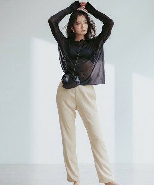 セール】 【MAG×スタイリストコラボ】シャイニーシアーニット×サテン