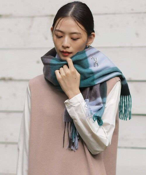 セール】 カシミヤチェック マフラー （マフラー・ショール・スヌード