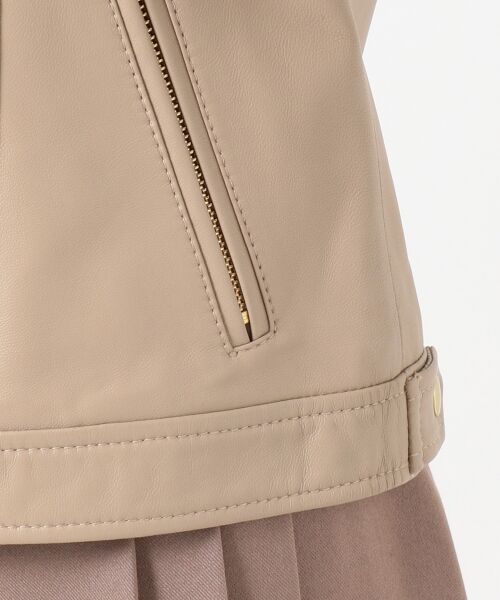 セール】 【本革】ノーカラーラムレザー ジャケット （ノーカラー