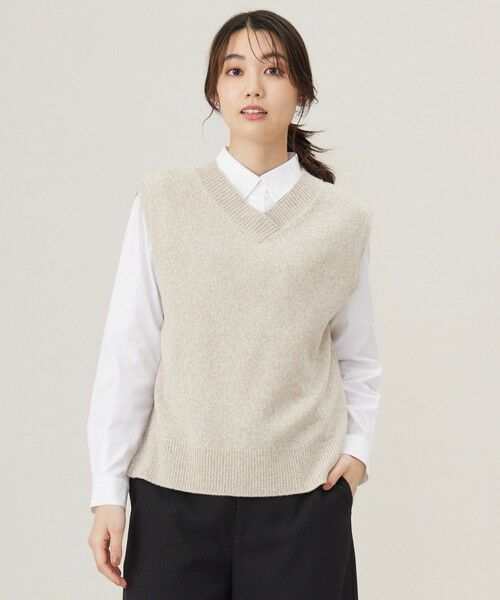 セール】 【洗える】MIX COLORED ニット ベスト （ベスト）｜L size