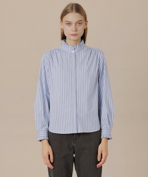 Precious12月号/婦人画報11月号掲載】ストレッチストライプブラウス
