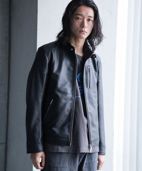 セール】 SHEEP LEATHER/シープレザー シングルライダースジャケット