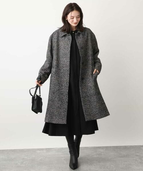セール】 ループツイードヘリンボーンステンカラーコート （ステン