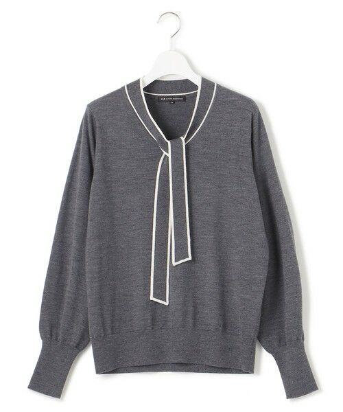 洗える】ウーステッドウール ボウタイ ニット （ニット・セーター