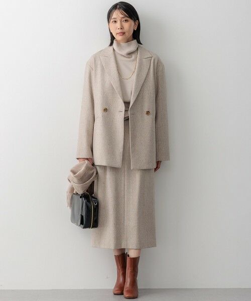 セール】 ヘリンボーンループツイード ジャケット （テーラード