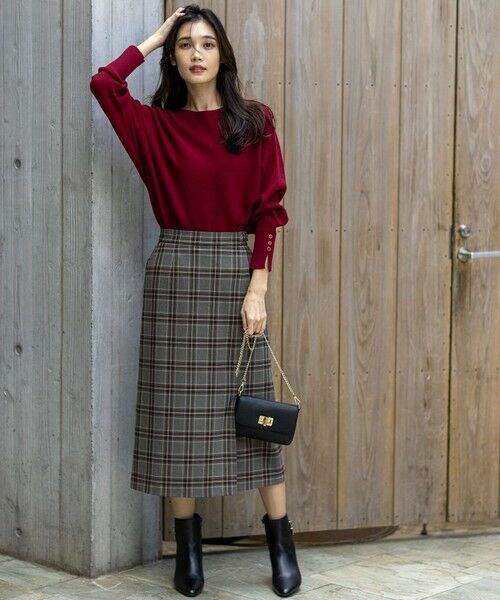 セール】 ビューティサーモ2WAYストレッチチェック スカート （ミニ