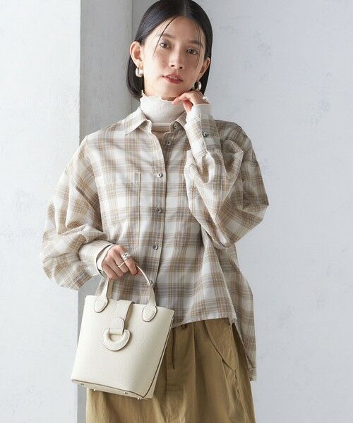 セール】 〈手洗い可能〉シアー チェック ロング スリーブ シャツ