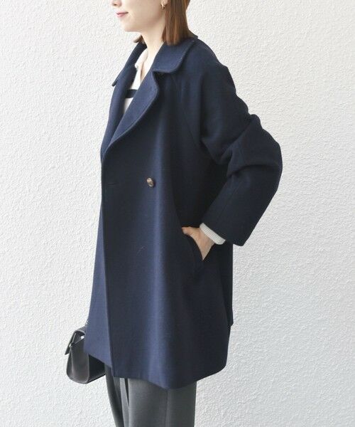 セール】 SHIPS any: PONTETORTO スタンド & ダブル カラー コート