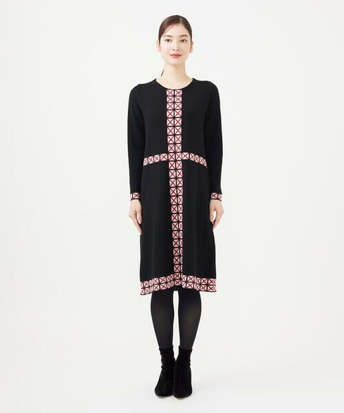 セール】 【TILE】クロスタイルニットドレス （ロング・マキシ丈