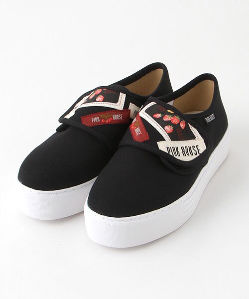 ネームワッペン使いベルクロスニーカー （スニーカー）｜PINK HOUSE