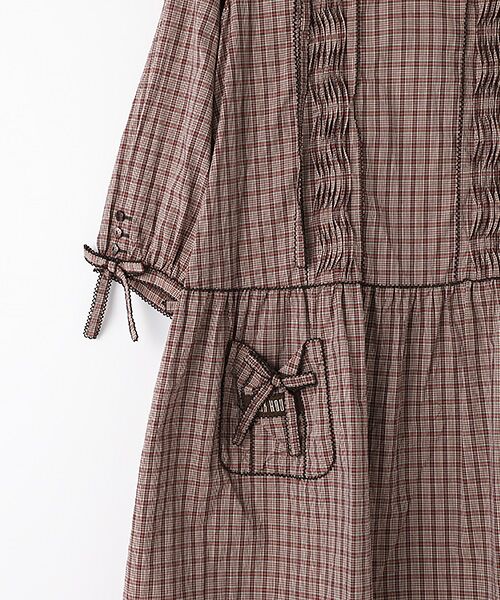 セール】 オリジナルチェックチュニックブラウス （チュニック）｜PINK