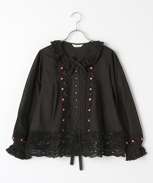 セール】 ローズレース使いブラウス （シャツ・ブラウス）｜PINK HOUSE