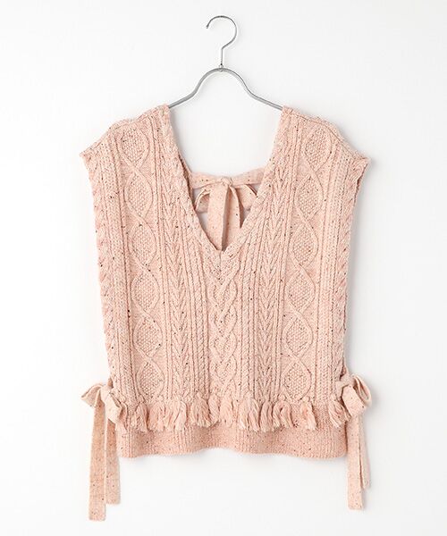 セール】 編み込みニットベスト （ベスト）｜PINK HOUSE / ピンク