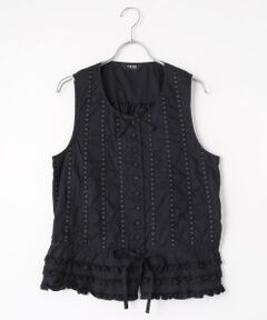 フリル使いデニムベスト （ベスト）｜PINK HOUSE / ピンクハウス