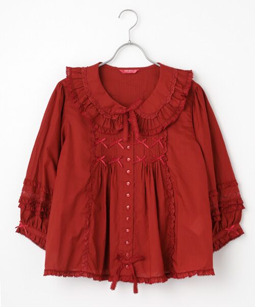 セール】 フランス製レース使いローンブラウス （シャツ・ブラウス