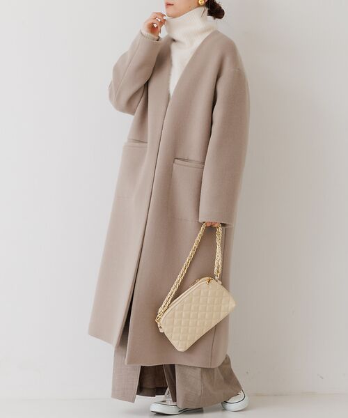 セール】 ノーカラー ロングコート （アウター）｜Rouge vif la cle