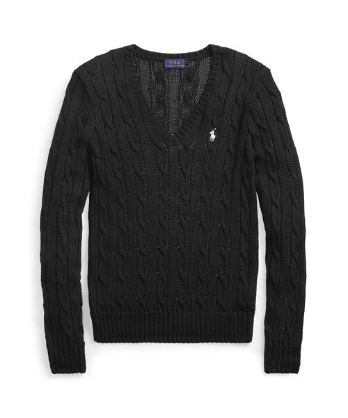 ケーブルニット Vネック セーター （ニット・セーター）｜POLO RALPH