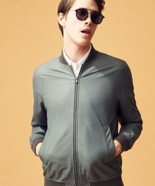 セール】 DENIM×TOMORROWLAND ラムレザー ミリタリーブルゾン