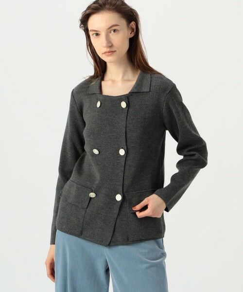 セール】 Le minor ダブルブレスト ニットジャケット （その他アウター