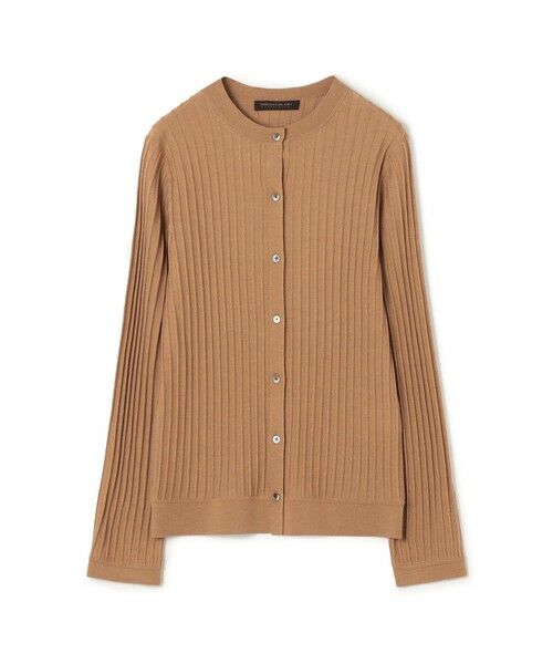 カシミヤシルクリブ クルーネックカーディガン （カーディガン・ボレロ