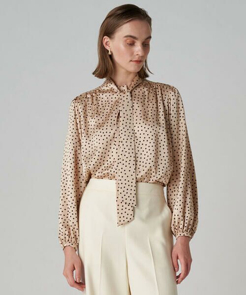 セール】 ドットプリント ボウタイブラウス （シャツ・ブラウス