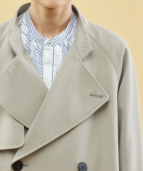 セール】 コットンウールギャバジン ショートトレンチコート