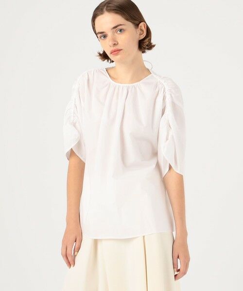 セール】 プロセスドコットン ギャザーブラウス （シャツ・ブラウス