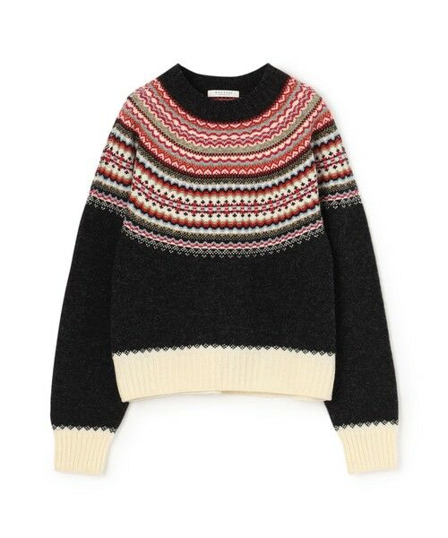 セール】 ホールガーメントジャカード クルーネックプルオーバー