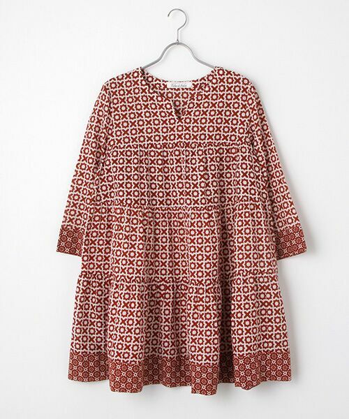 セール】 コットンローンブロックプリントチュニック （チュニック