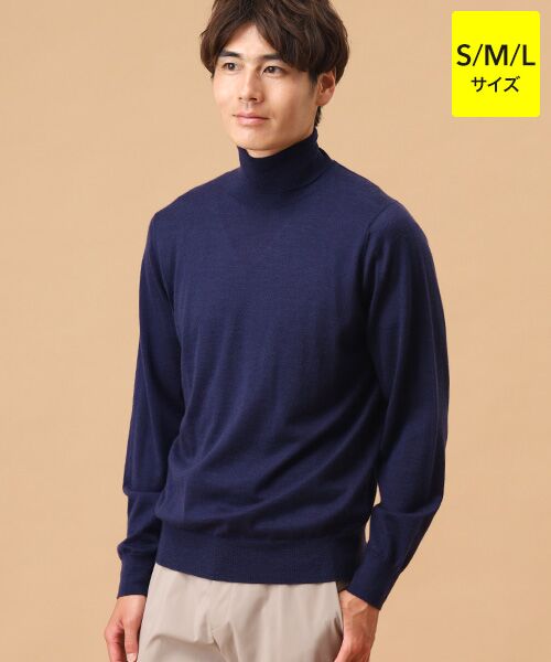 セール】 カシミヤシルク タートルネックセーター【S/M/L】 （ニット