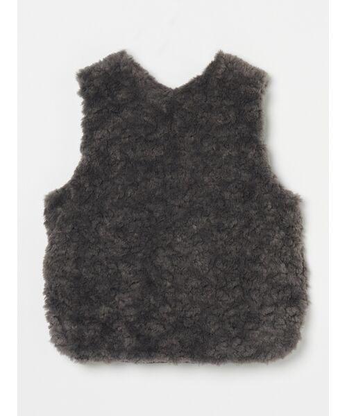 Upcycled eco fur outer vest （その他アウター）｜three dots