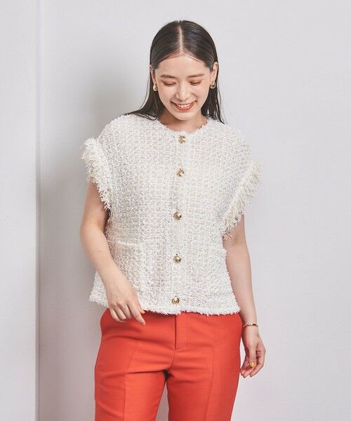 ファンシーツイード ニット ベスト （ニット・セーター）｜UNITED