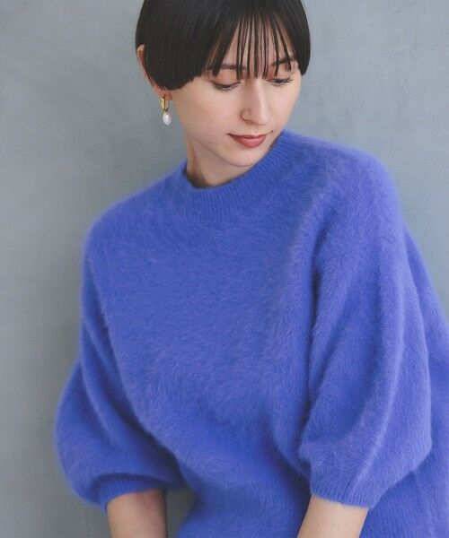 フォックスカシミヤ パフ ハーフスリーブ ニット （ニット・セーター