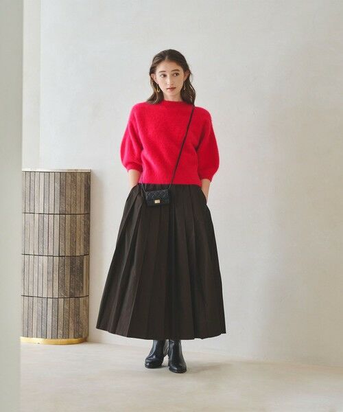 フォックスカシミヤ パフ ハーフスリーブ ニット （ニット・セーター