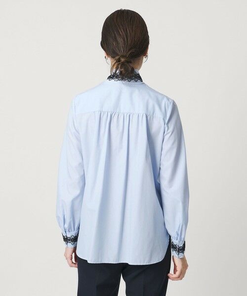 セール】 レース コンビ ボウタイ リボン ブラウス ‐ウォッシャブル