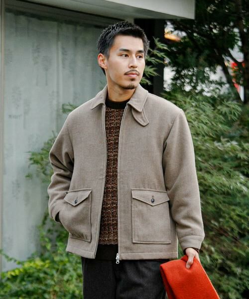 セール】 ウールブレンドハリントンジャケット （その他アウター