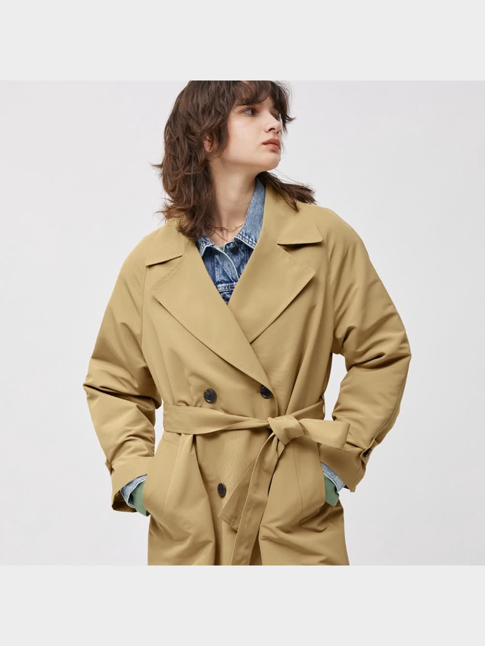 GU公式 | オーバーサイズトレンチコート