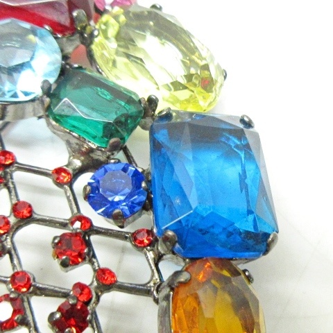 ヴィンテージ ラインストーン ジョルジオ アルマーニ ARMANI ブローチ